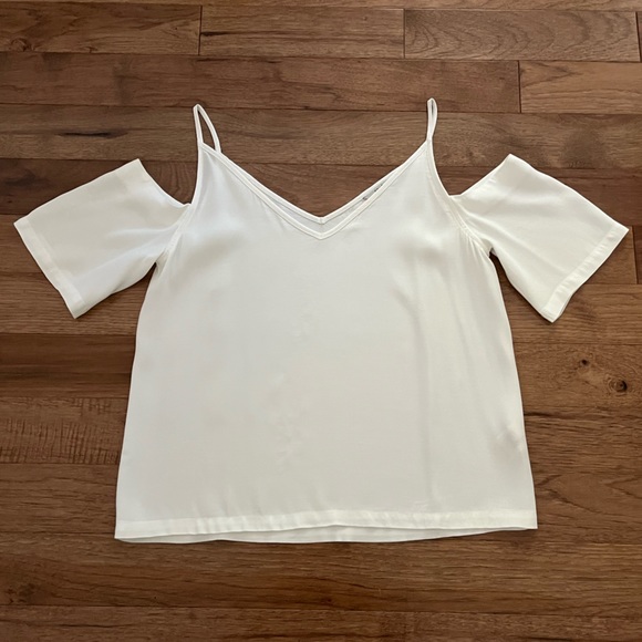 FRNCH Tops - FRNCH Cold Shoulder Pullover Blouse in White
